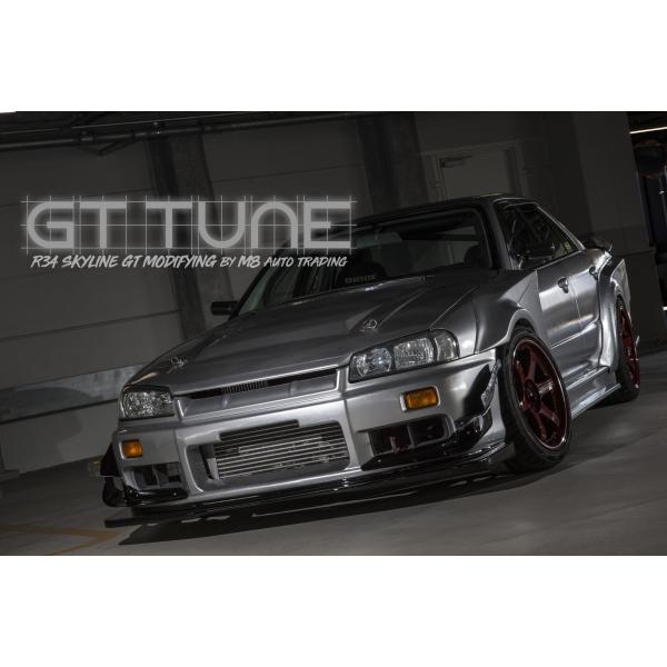 GT-tune フロントオーバーフェンダー（ER34用） 純正フェンダー貼り