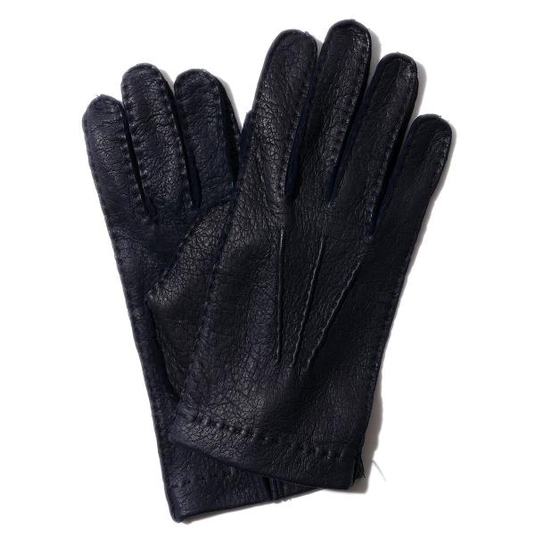 Merola（メローラ） ペッカリー グローブ ZU73 ネイビー 裏地なし