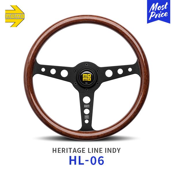 MOMO（モモ） ステアリング HERITAGE LINE INDY BLACK 350mm〔HL-06