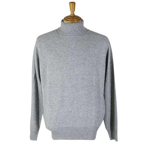 ファッズ カシミヤ100％ タートルネックセーター ライトグレー