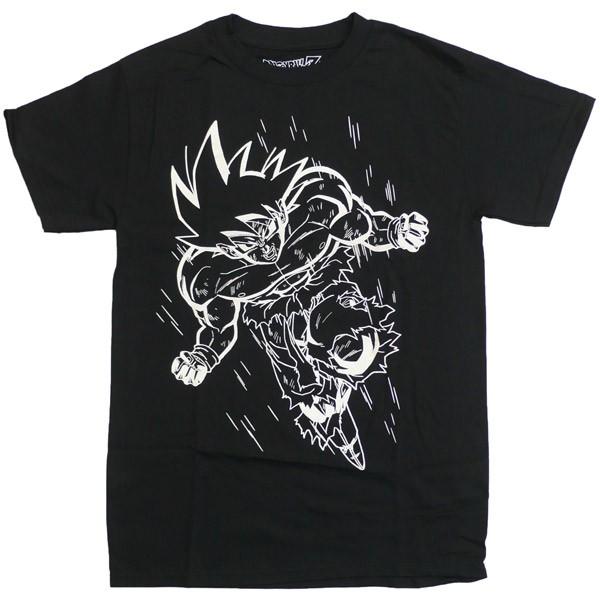 悟空 ホワイトライン USA版ドラゴンボールZ Tシャツ : コスプレ衣装