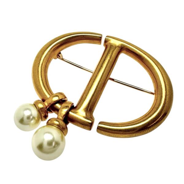 Dior CDクリスチャンディオール ロゴ パール 2022年 ブローチ Dior CD