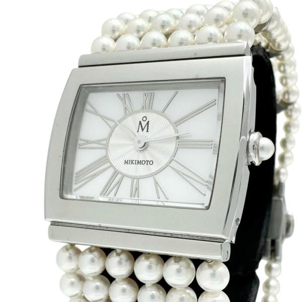 MIKIMOTO（ミキモト） パールウォッチ スクエア 腕時計 ステンレス