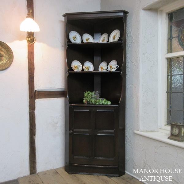 イギリス アンティーク 家具 アーコール コーナーキャビネット