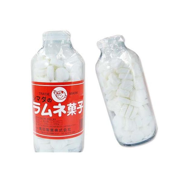 しまだのラムネ菓子 大瓶 (12瓶入）お取り寄せ ラムネ 駄菓子 島田の