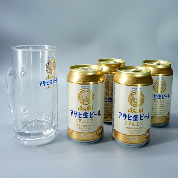 スーパードライ アサヒ 生ビール マルエフ ジョッキ グラス 白 350ml