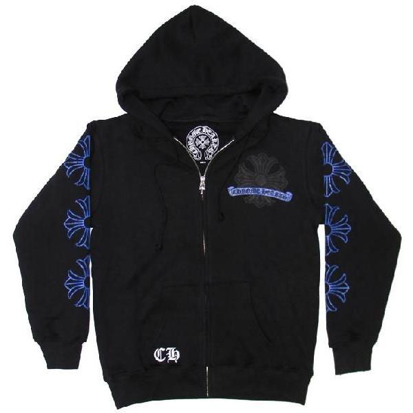 クロムハーツ スウェットパーカー ジップ CHプラス／ホースシュー 黒
