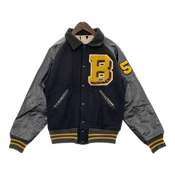 1950s ビンテージ コットン ブルゾン スタジャン 茄子紺 USA MA-1 50s