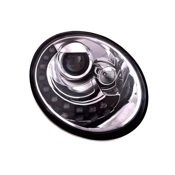 VW ニュービートル/'06- The Beetle-Look ヘッドライト/モーター付