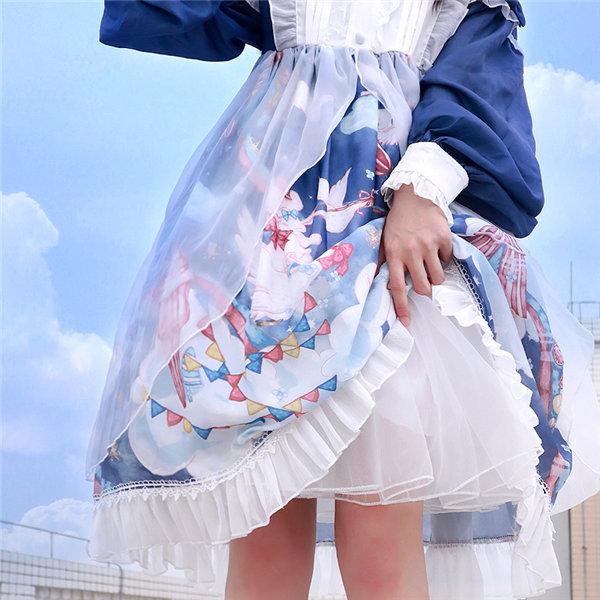 パニエ スカート ロリータ ワイヤー無し ゴスロリ ソフトチュール