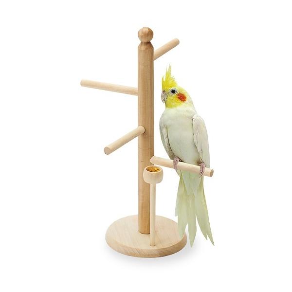 マルカン MARUKAN 止まり木タワー（Lサイズ）餌皿付 バードジム