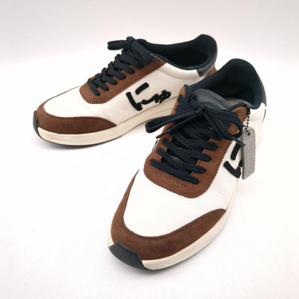 サンガッチョ スニーカー にゅ ホワイト×ブラウン SIZE 26.5cm