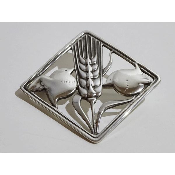 Georg Jensen（ジョージ ジェンセン） ブローチ250 鳥と麦