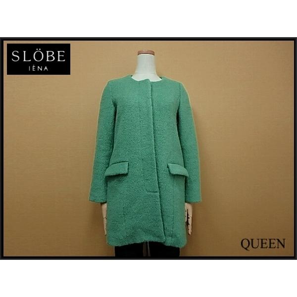 IENA SLOBE ノーカラーコート□イエナ スローブ/ウールコート/20*10*1