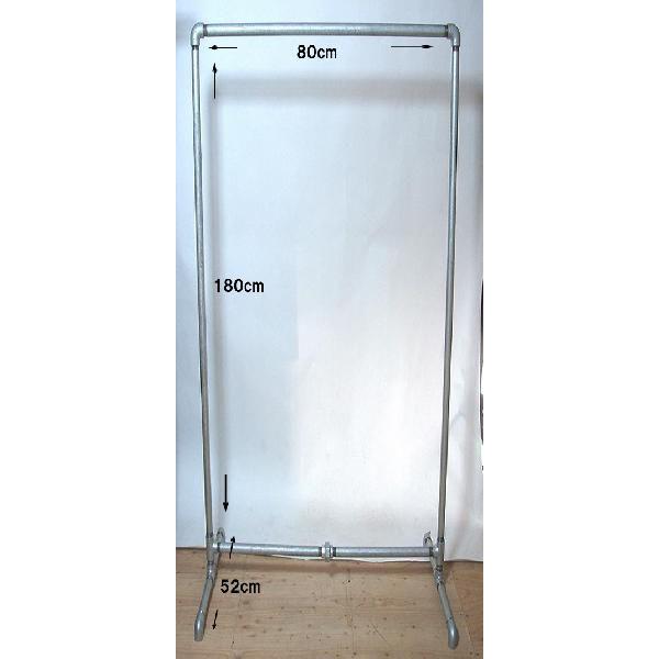 店舗什器 業務用 水道管 ガス管ハンガーラック L2サイズ 80cm
