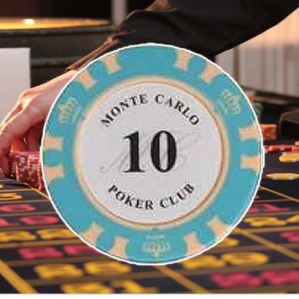 ポーカーゲーム ポーカーチップ (数字表記10) 1枚 モンテカルロ