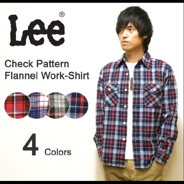 Lee（リー） ワークディテール チェック柄 フランネルシャツ 長袖