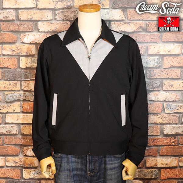 クリームソーダ（CREAM SODA） CS V切り替えブルゾン BLACK PD23BL-02