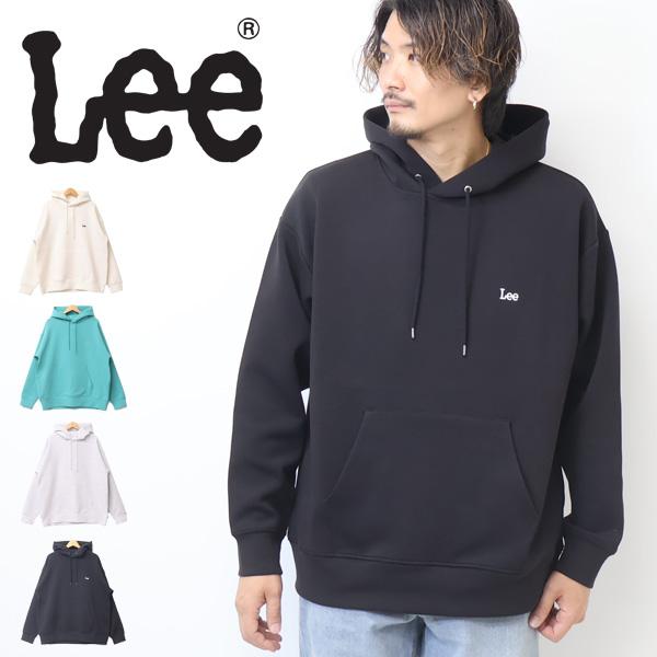 Lee（リー） ダンボールニット ミニロゴ刺繍 プルパーカー フーディー