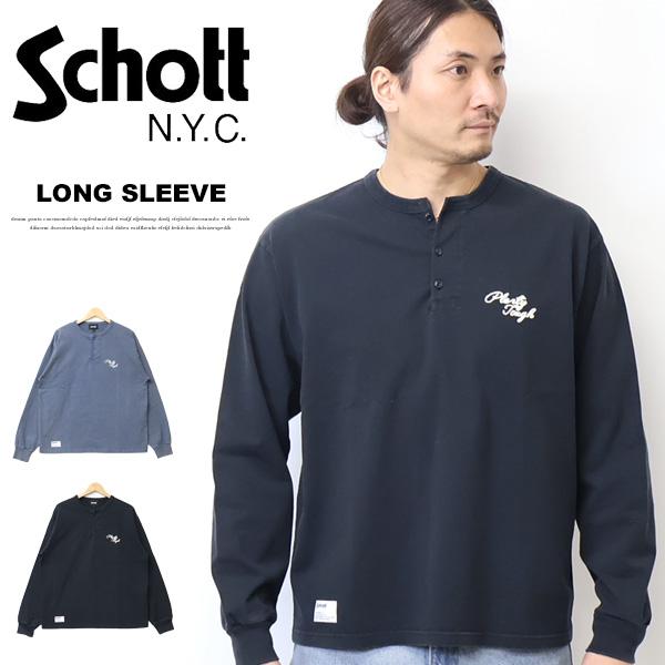 Schott N.Y.C（ショット） Schott プレンティタフ 刺繍ヘンリーネック