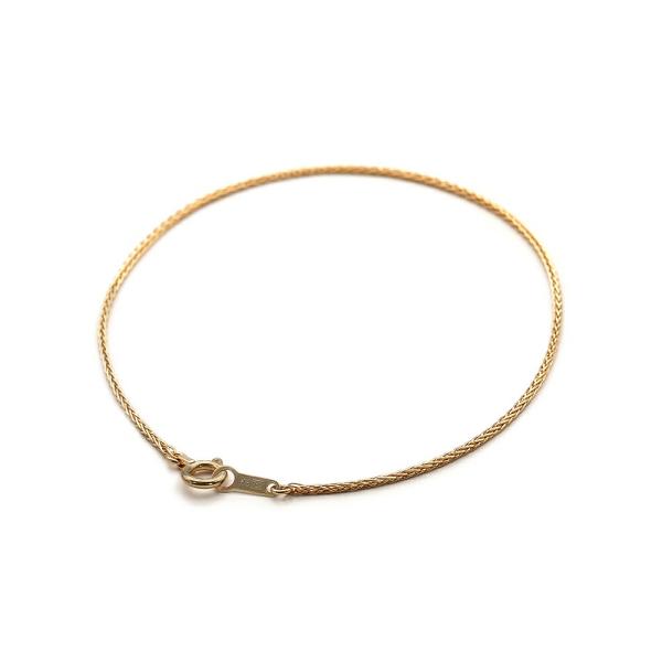 ブレスレット チェーン 18金 イエローゴールド スパイクチェーン 幅0.9