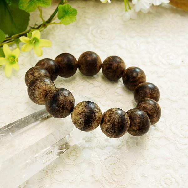 香木 沈香 (じんこう) アロマ 老沈香ブレスレット φ18mm