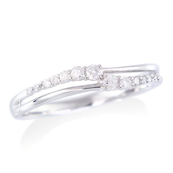 ジュエリーツツミ K10ホワイトゴールドダイヤモンドリング