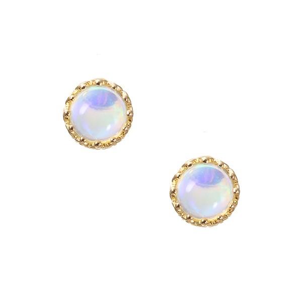ジュエリーツツミ K18イエローゴールドオパールピアス : ジュエリー