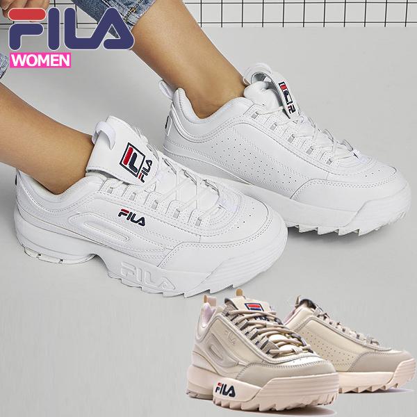 FILA（フィラ） ディスラプター 2 厚底 スニーカー ホワイト ダッド