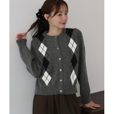 アーガイル カーディガン レディースのおすすめ人気商品一覧 通販