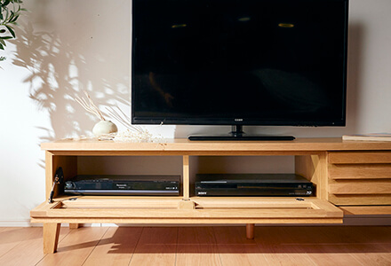 大川家具】テレビボード 180cm幅 セジュール ウォールナット/レッド