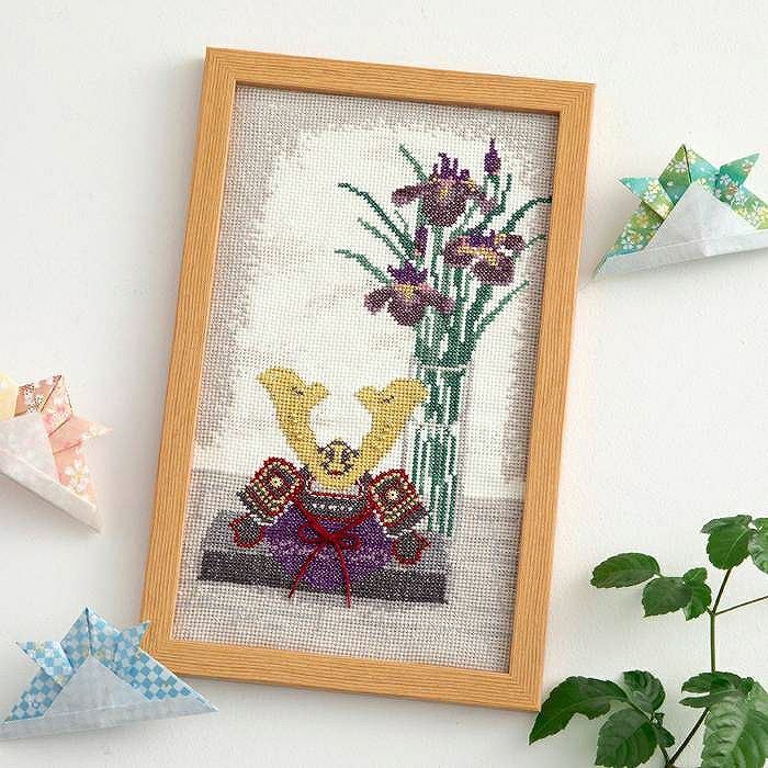 クロスステッチフレーム＜兜飾り2＞ | リバティ 生地、編み物、刺繍