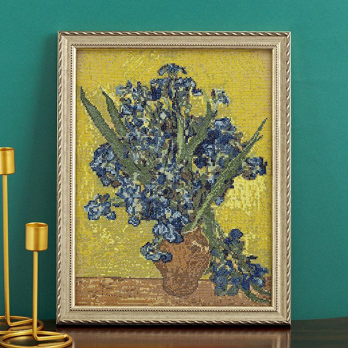 3/10予約】クロスステッチフレーム＜ゴッホの薔薇＞ | リバティ 生地