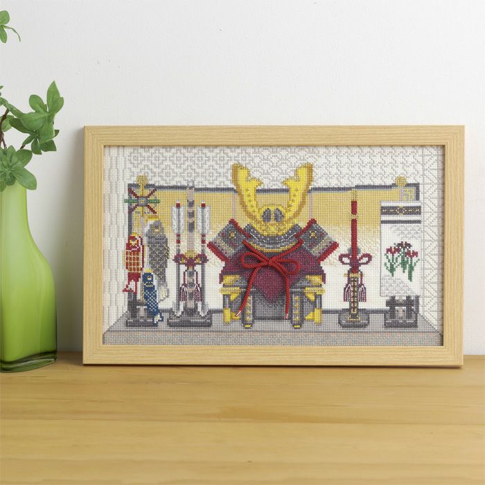 クロスステッチフレーム＜五月人形の段飾り＞ | リバティ 生地、編み物