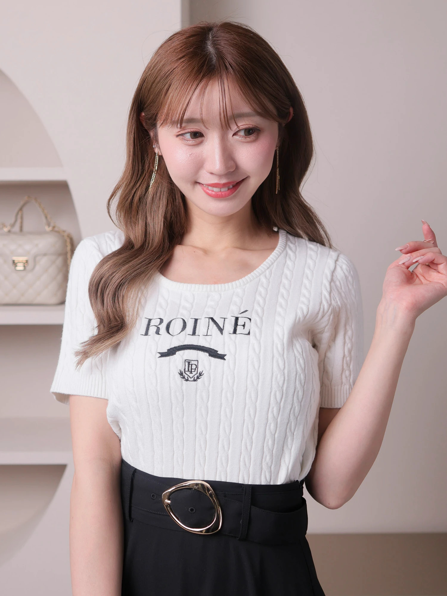 LIP SERVICE（リップサービス）｜ ROINEケーブルハーフニット アイテム