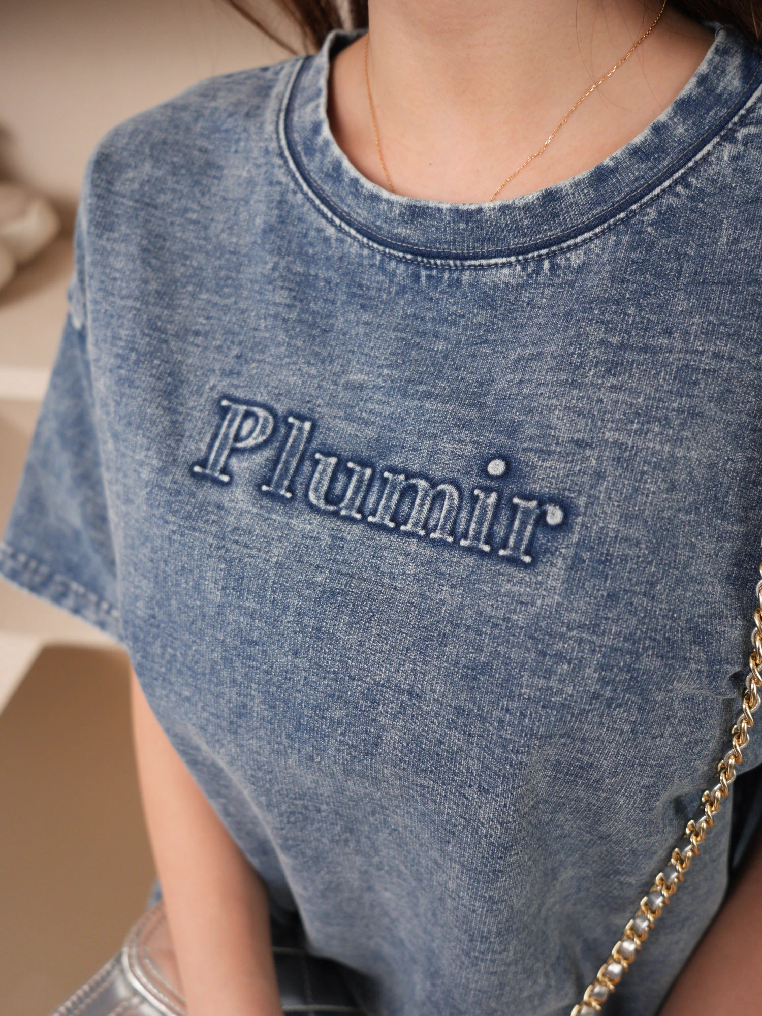 LIP SERVICE（リップサービス）｜ カットデニムBIG Tシャツワンピース