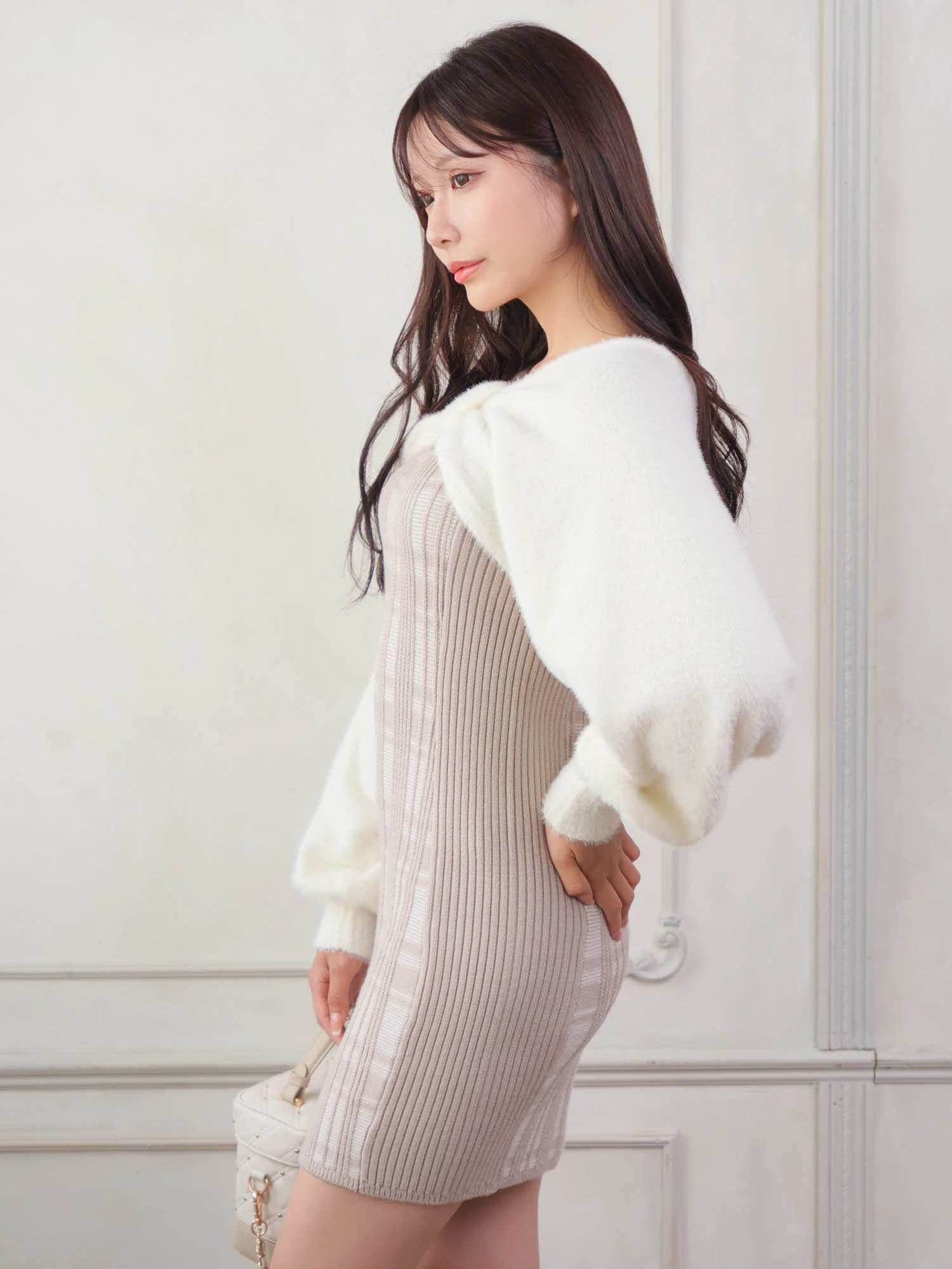 LIP SERVICE（リップサービス）｜ リボンフェザーアンサンブルニット