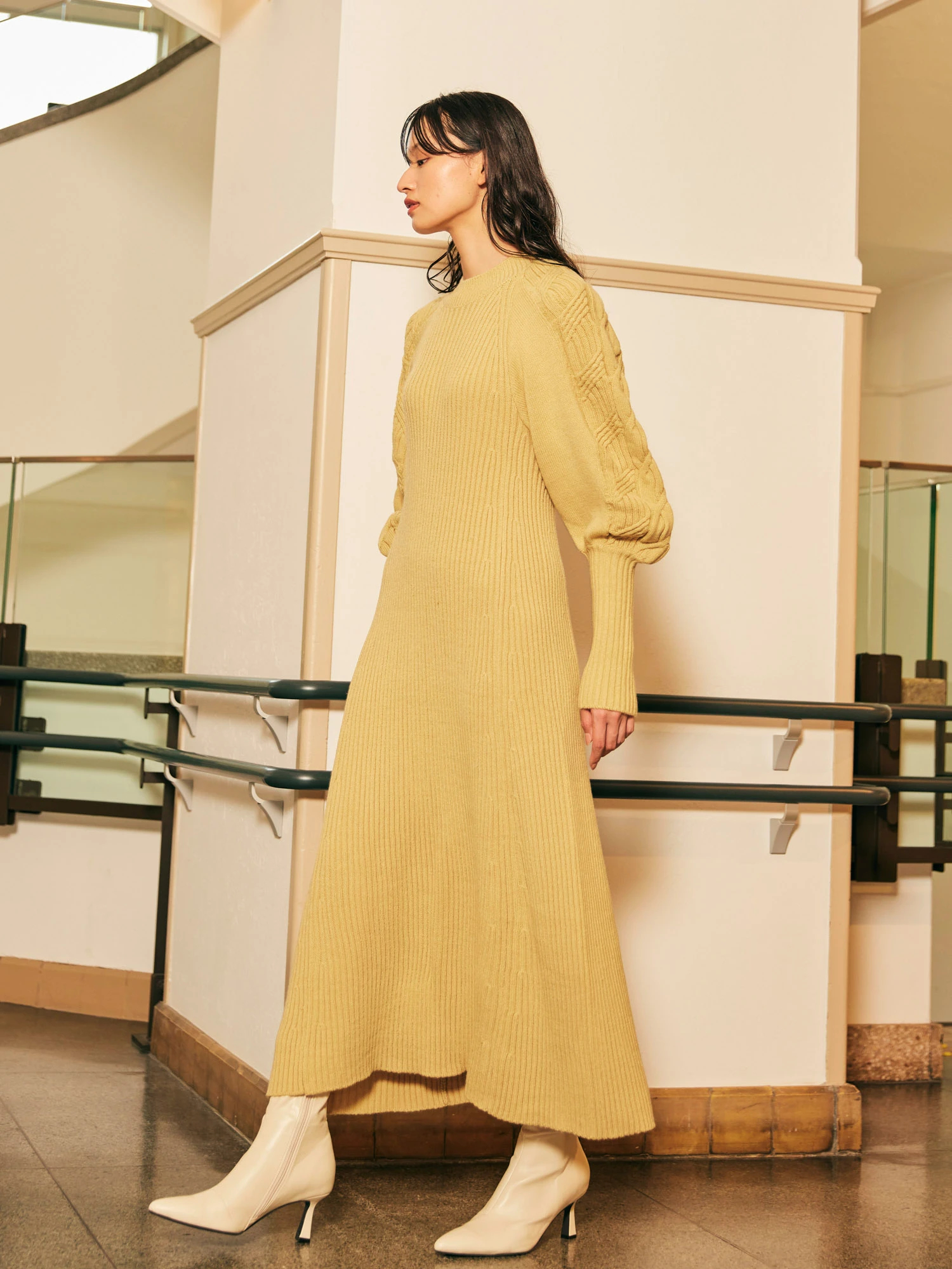 LADYMADE（レディメイド）｜ ケーブルスリーブニットワンピース