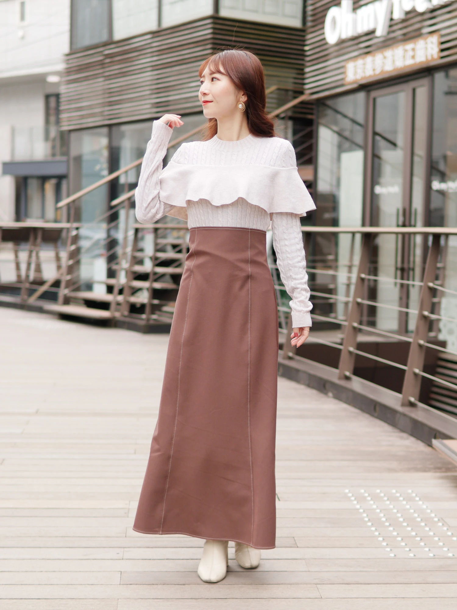 LADYMADE（レディメイド）｜ ケーブルフリルニットドッキング