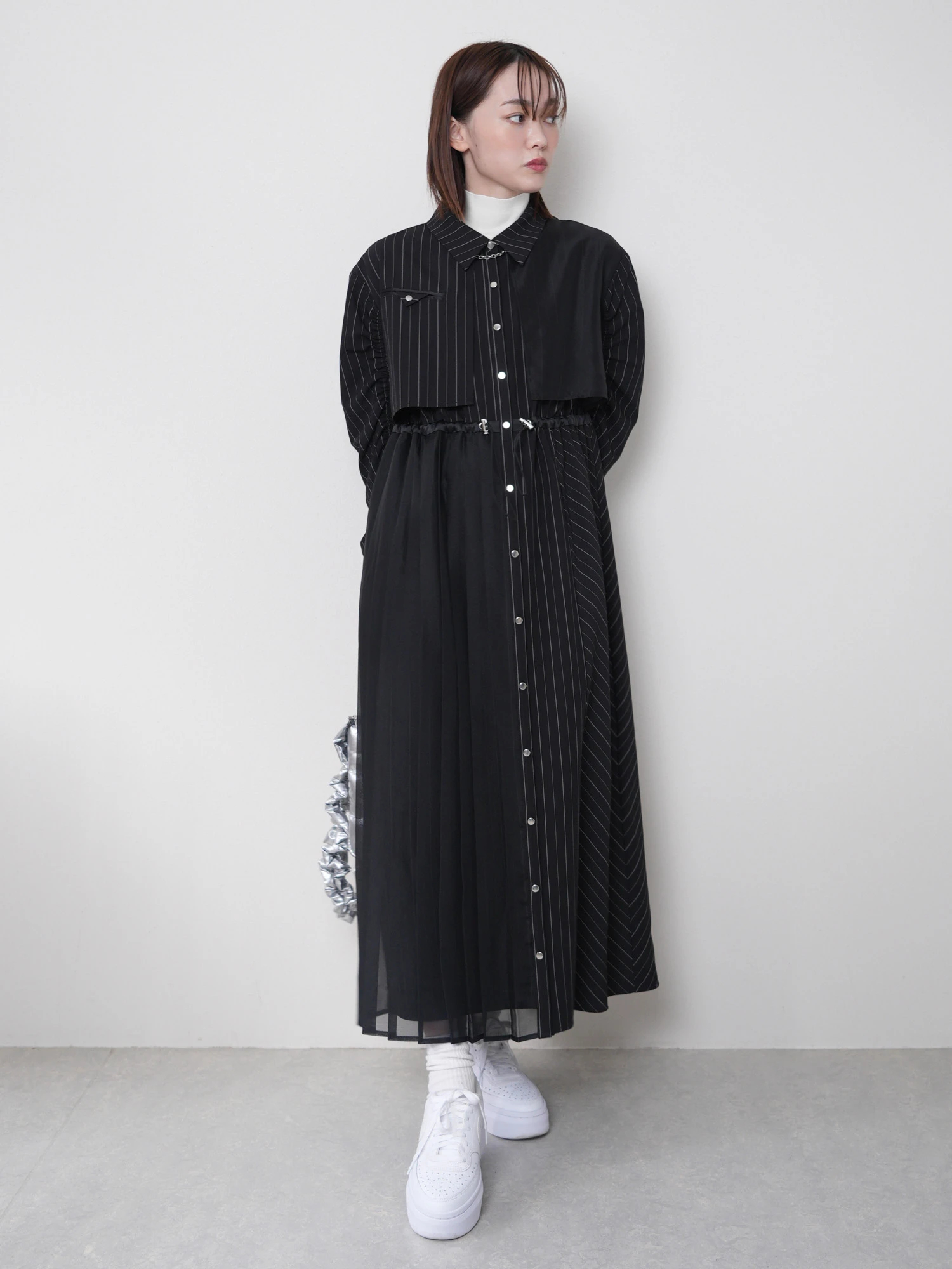 LADYMADE（レディメイド）｜ ストライプドロストシャツワンピース