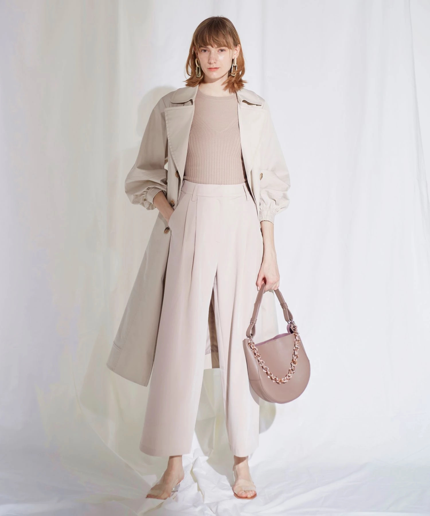 LADYMADE（レディメイド）｜ バルーンスリーブ2WAYベルトトレンチ