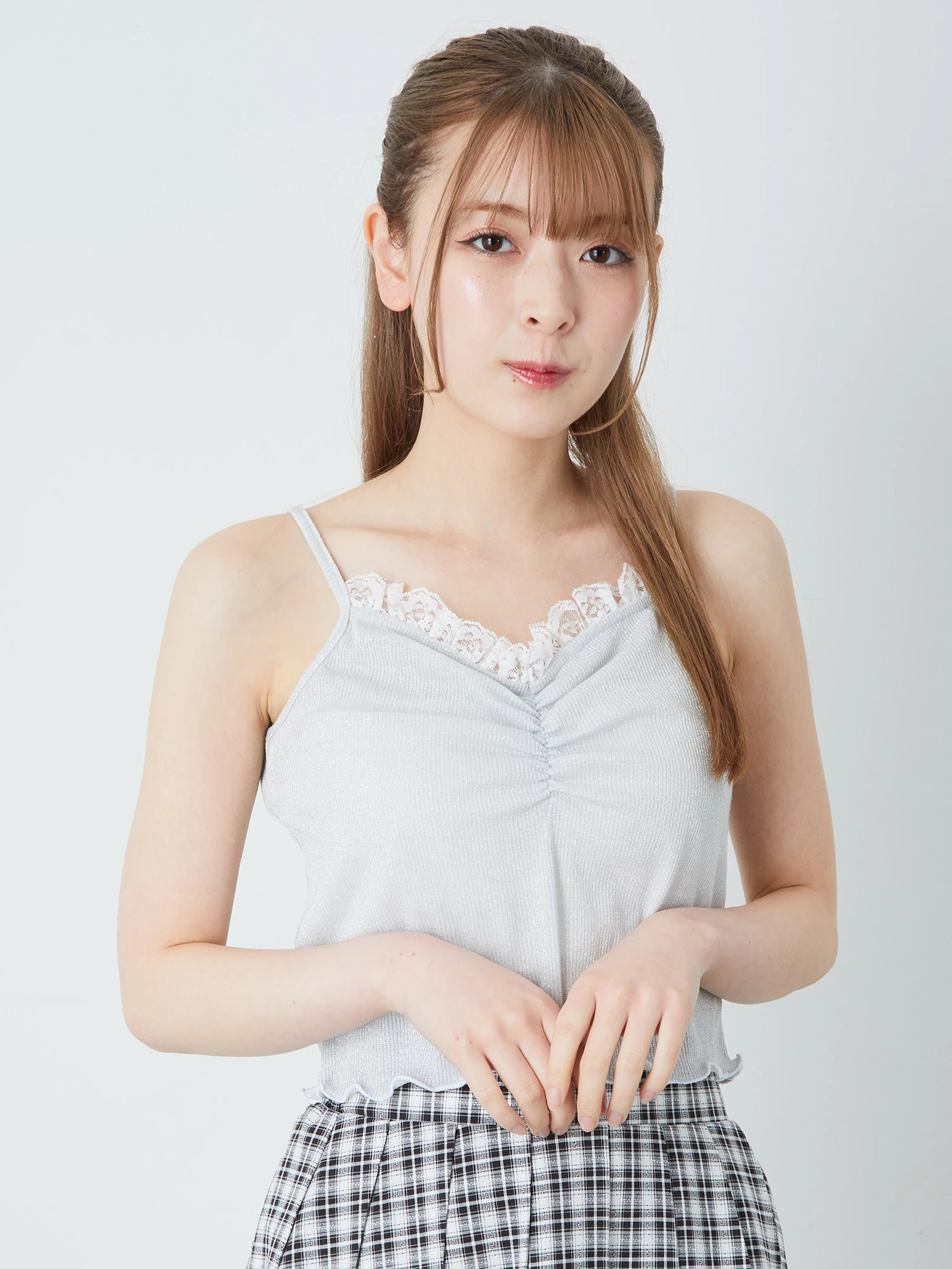 ラメテレコキャミ - Ank Rouge(アンクルージュ)のキャミソール・ベア