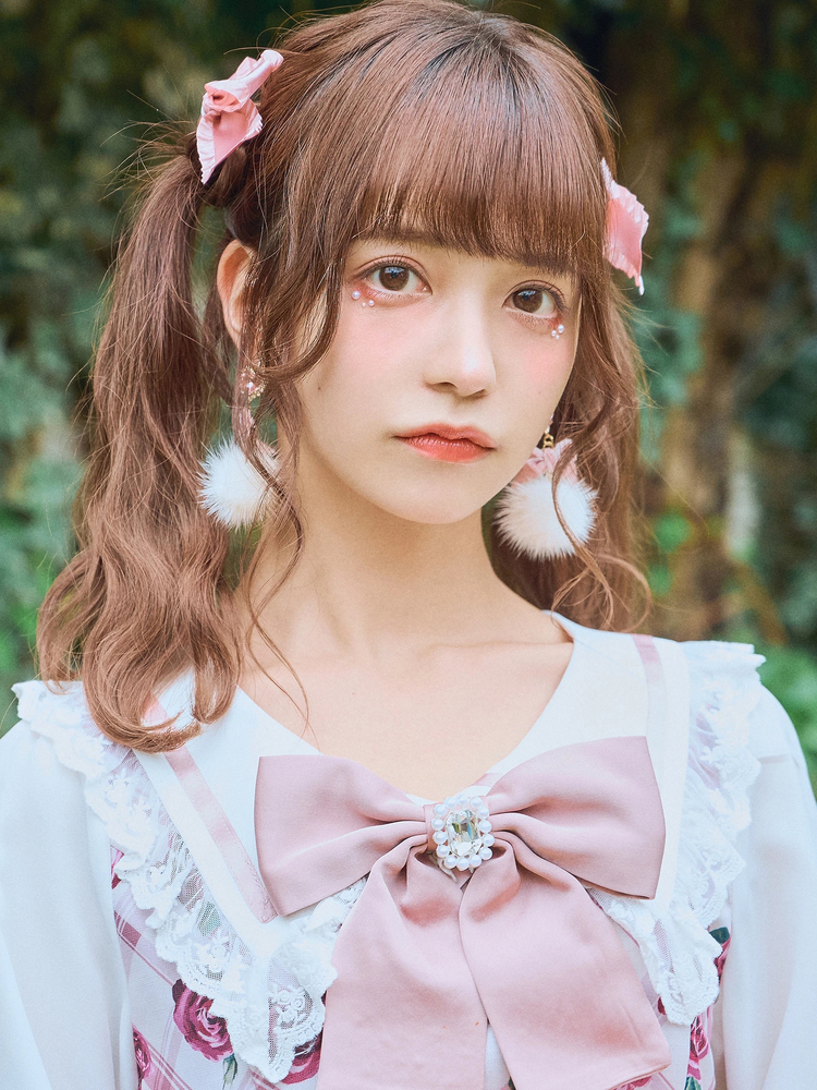 リボン×ファーポンポン ピアス - Ank Rouge(アンクルージュ)のピアス