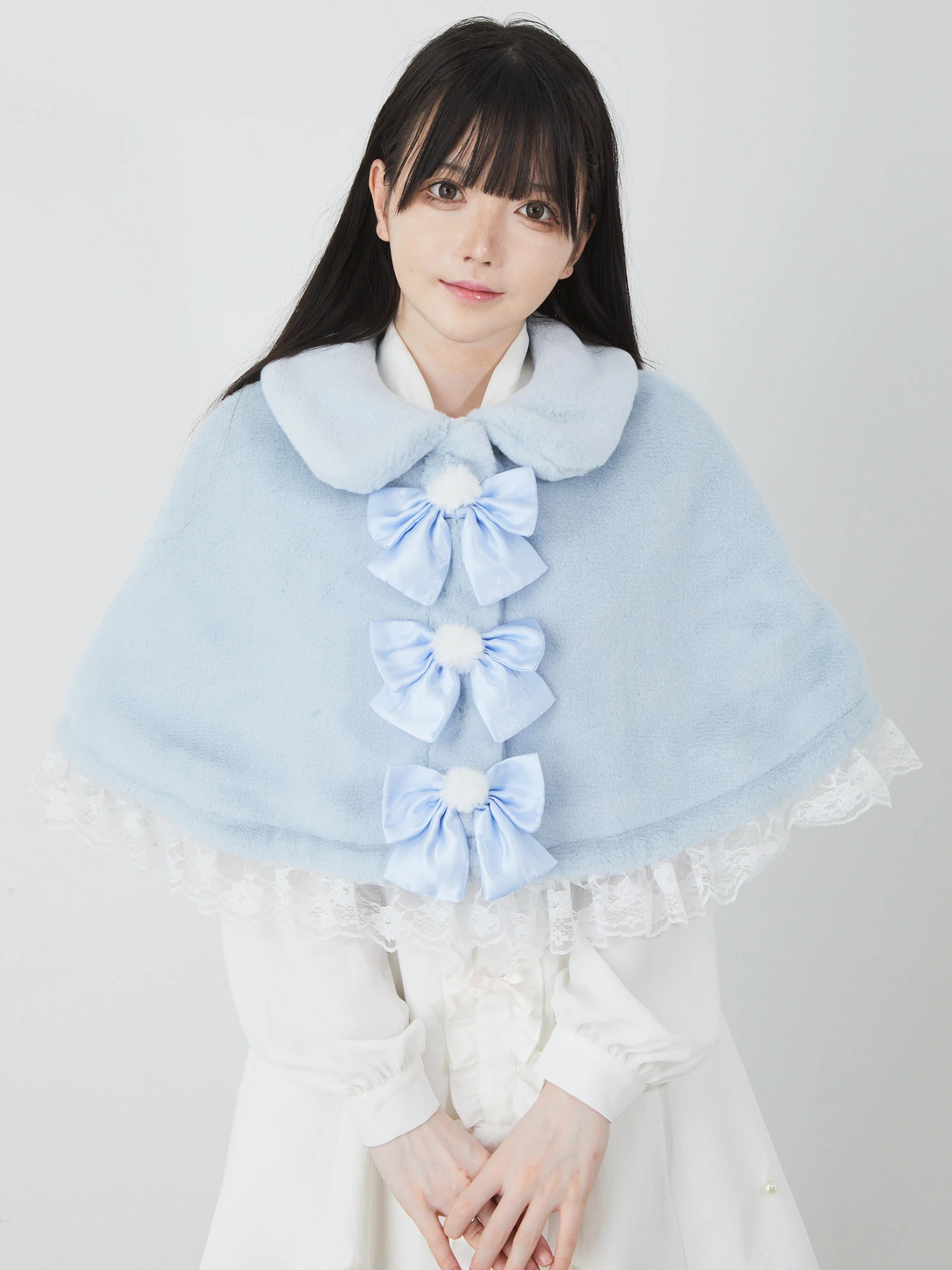 エコファーリボンケープ - Ank Rouge(アンクルージュ)のポンチョ