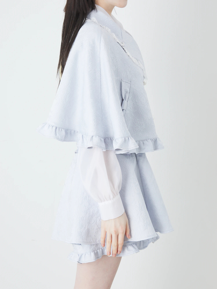 ふくれジャガードポンチョ - Ank Rouge(アンクルージュ)のポンチョ