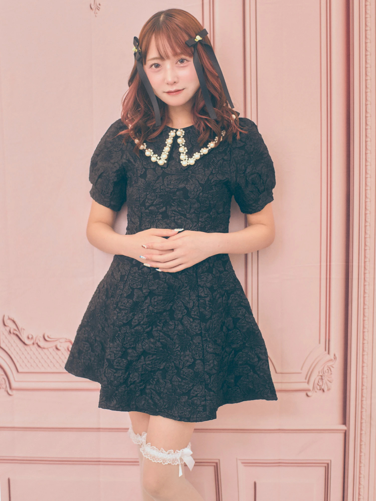 ふくれジャガードワンピース - Ank Rouge(アンクルージュ)のワンピース