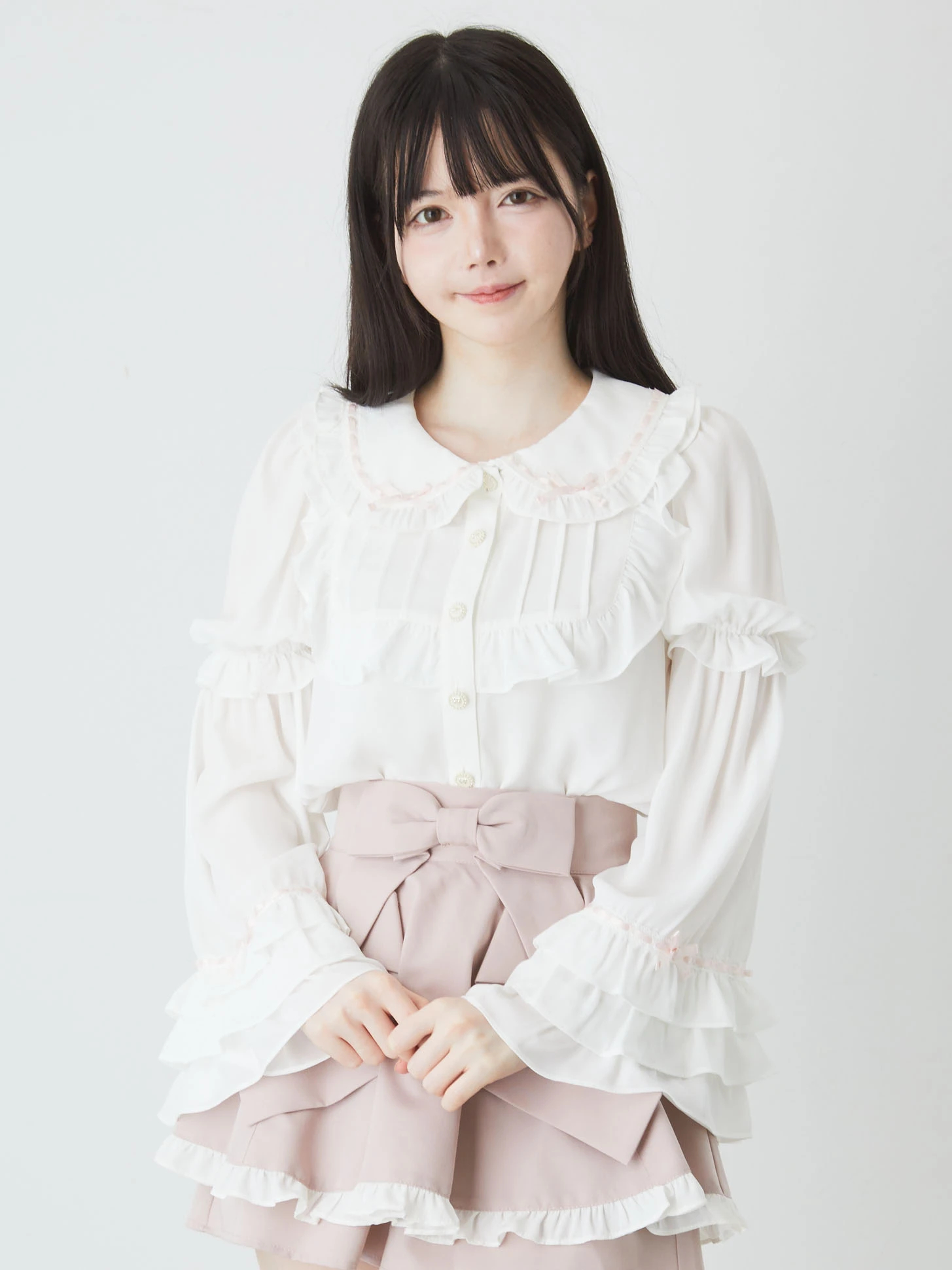 ひめ袖はしごリボンブラウス - Ank Rouge(アンクルージュ)のシャツ