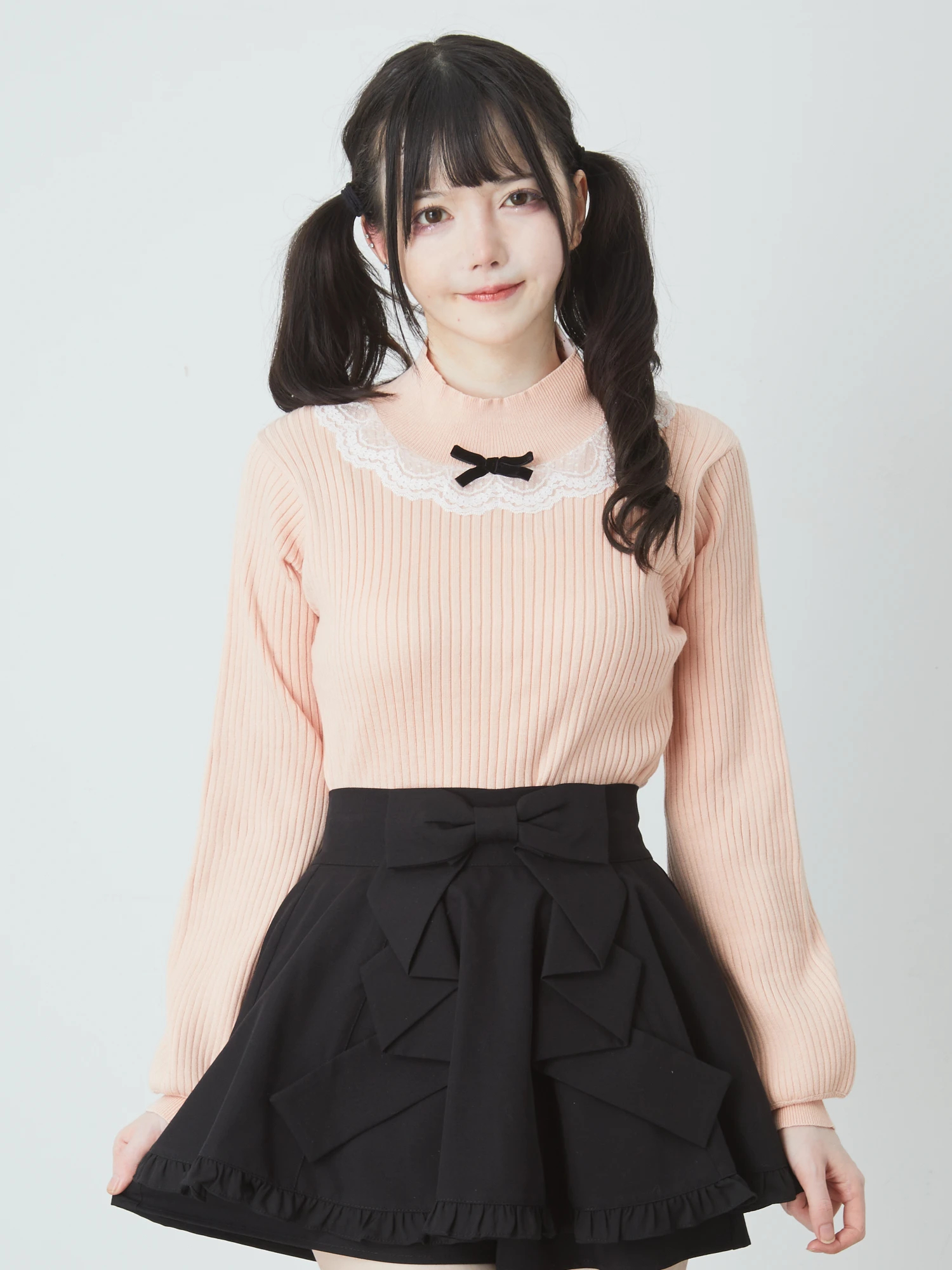 レースリボンニットTOPS - Ank Rouge(アンクルージュ)のニット