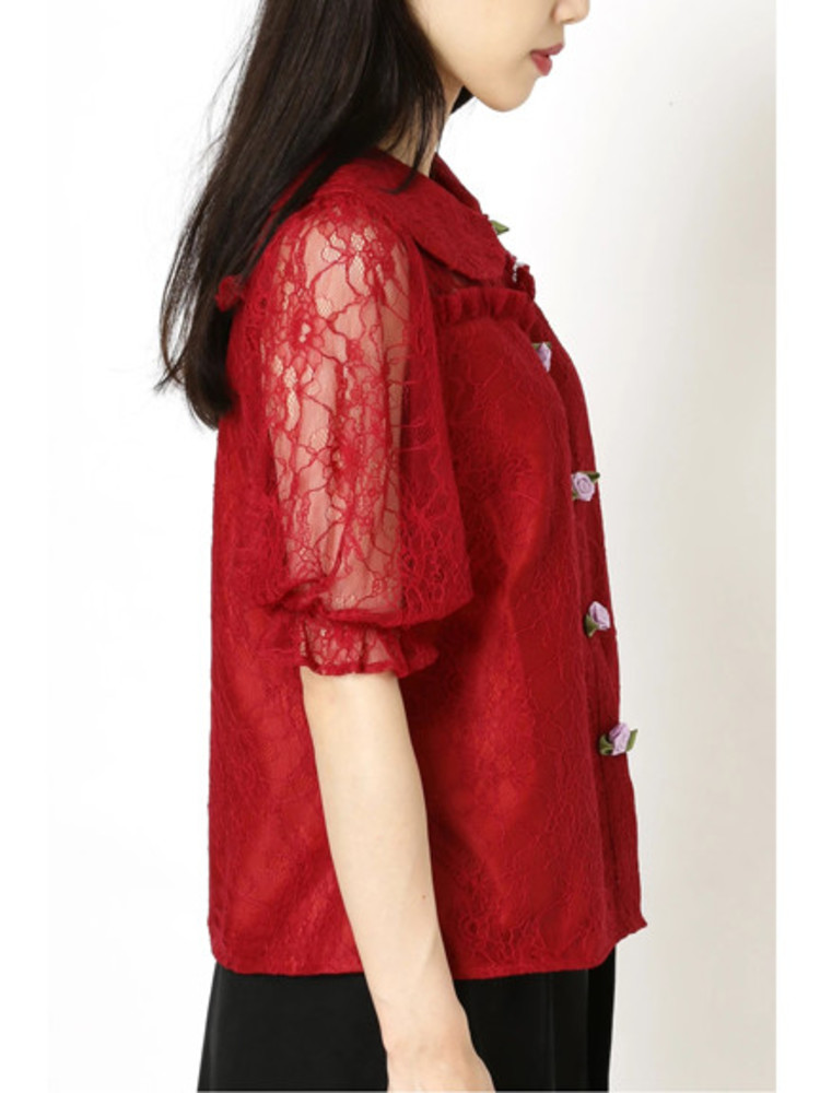 ローズレースブラウス - Ank Rouge(アンクルージュ)のシャツ・ブラウス