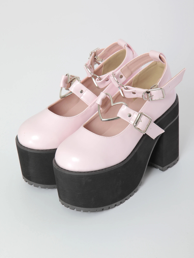 ハートバックル厚底シューズ - Ank Rouge(アンクルージュ)のパンプス